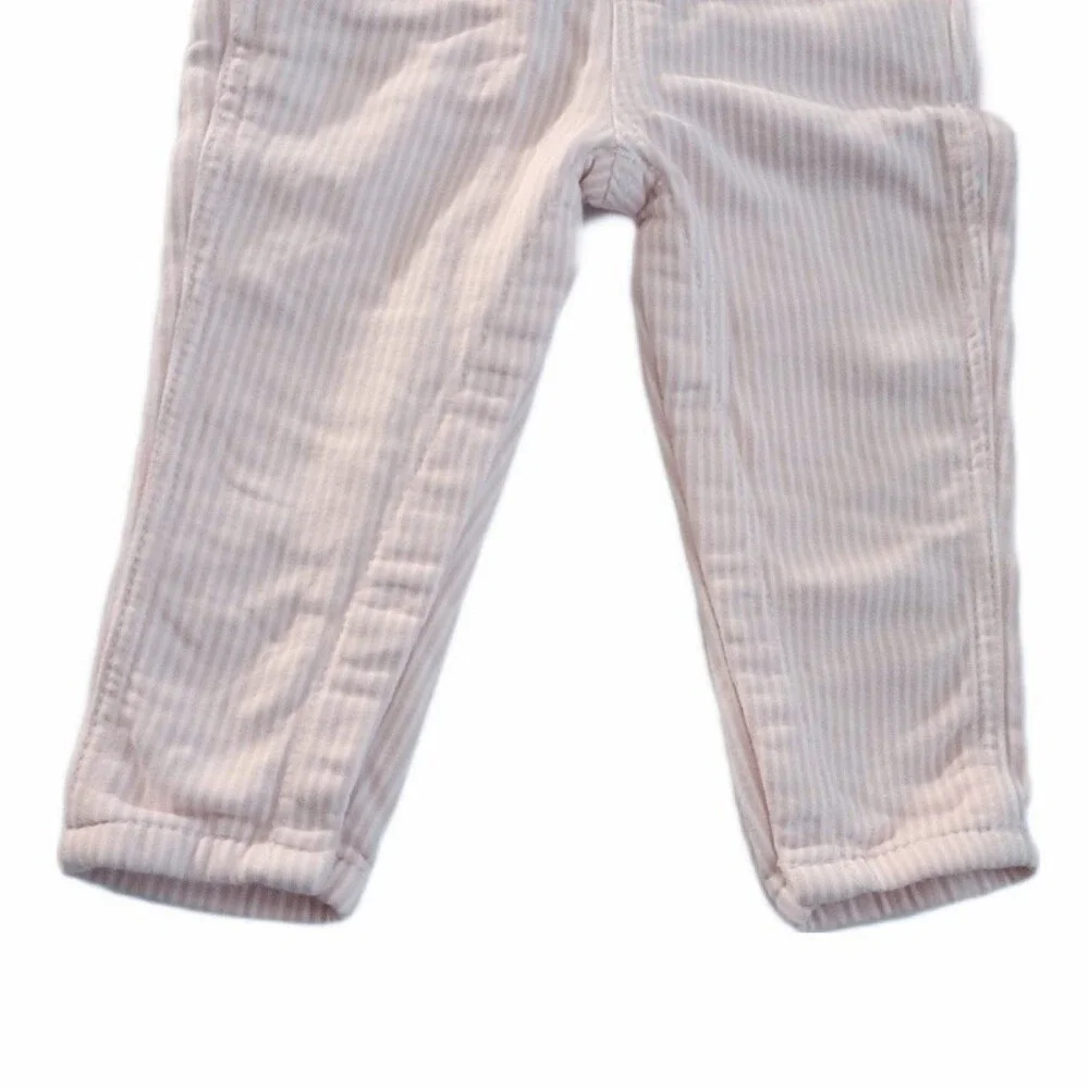 Oshkosh Pink Striped Overall Pants sz 24M Girls